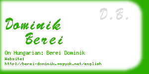 dominik berei business card